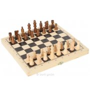 Kaseta podróżna szachy/warcaby/tryktrak drewniana